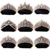 crown,Crowns,tiaras, Tiaraprincess crownWedding Tiara Princess Gold Color Crown Hair Accessories Luxury Crystal Tiara For Women Wedding Headdress Bridal Hair Jewelry (Color : White gold)(White Gold view 2