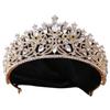 crown,Crowns,tiaras, Tiaraprincess crownWedding Tiara Princess Gold Color Crown Hair Accessories Luxury Crystal Tiara For Women Wedding Headdress Bridal Hair Jewelry (Color : White gold)(White Gold view 4