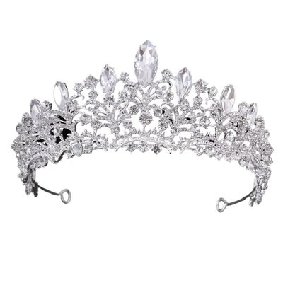 crown,Crowns,tiaras, Tiaraprincess crownWedding Tiara Princess Wedding Crown Bride Tiaras Crown Headdress Hair Accessories Women Party Bridal Headpiece (Color : H176 Gold Purple)(H176 Silver White)