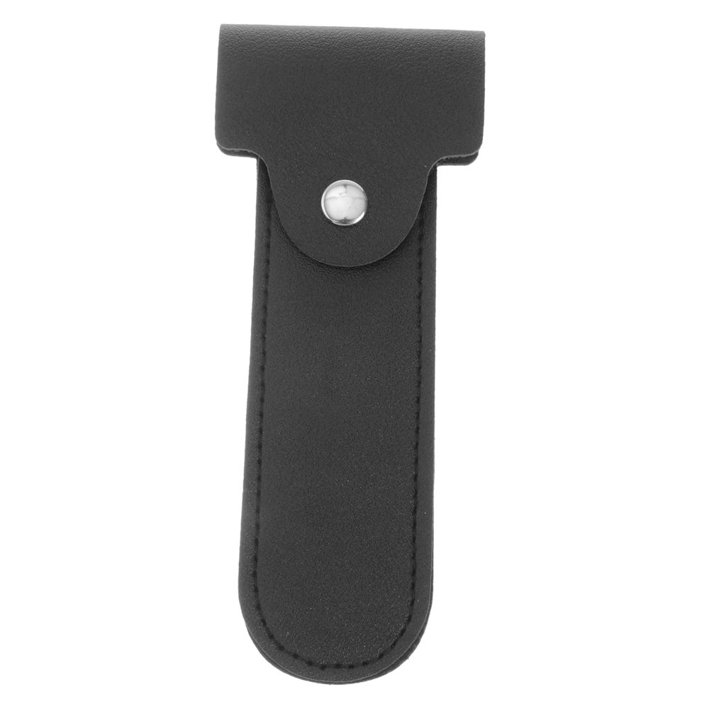 BATHVEVE Travel Shaver Case PU Leather Protective Razor Holder for Safe Storage Fit for Safety Razors for Bathroom Organization Go Convenience