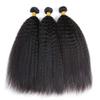 100% Human Hair Bundles Weave Wefts Weaving Brazilian Remy Hair Extensions Kinky Straight 100g/Bundle Double Weft 3 Bundles Natural Color (Kinky Straight, 12 14 16inch) view 1