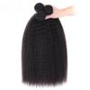 100% Human Hair Bundles Weave Wefts Weaving Brazilian Remy Hair Extensions Kinky Straight 100g/Bundle Double Weft 3 Bundles Natural Color (Kinky Straight, 12 14 16inch) view 2