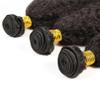 100% Human Hair Bundles Weave Wefts Weaving Brazilian Remy Hair Extensions Kinky Straight 100g/Bundle Double Weft 3 Bundles Natural Color (Kinky Straight, 12 14 16inch) view 3