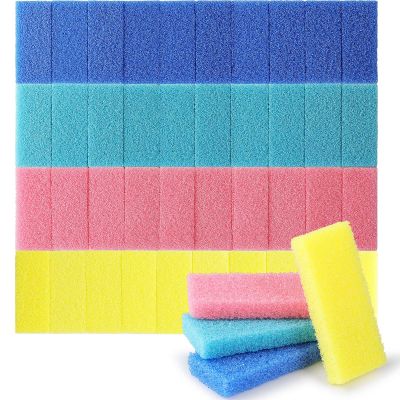 Batiyeer 100 Pcs Pumice Stone for Feet Scrubber Dead Skin Disposable Pedicure Pumice Stone Foot Shower Scrubber for Heel Cuticle Callus Remover Bath Spa(Blue, Sky Blue, Pink, Yellow)