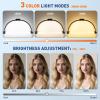 KIRKAS Half Moon Light for Nail Desk, 29in Foldable Nail Lamp for Desk view 3