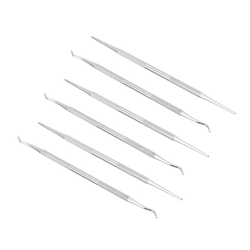 EPIGEIST 6Pcs Nail Care Tools Ingrown Toenail Cleaning Utensils Durable Nail Cuticle Removers Portable Nail Seam Cleaning Tools for Home and Salon Use