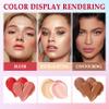 6 Colors Blush Stick,Solid Cream Blush,Multi-Use Highlighter Blush Stick for Cheeks,Lips and Eye,High Pigmented Blush Makeup Stick Set E view 2