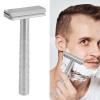 BTSEURY Long Handle Double Sided Safety for Men, Reusable Metal Wet Shaving Tool, Full Body Washable Beard Shaver, Non Slip Grip, Ideal Gift for Grooming and Travel (Frosted view 4