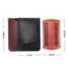 DEARMAMY Four Sided Beard Comb and Comb with Storage Bag Static Design for Smooth Grooming for Travel and Styling Random Brown Style view 2