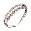crown,Crowns,tiaras, Tiaraprincess crownWedding Tiara Princess Bridal Headband Headwear Wedding Birthday Crown Headdress Pearl Rhinestones 2pcs Hair Clips for Women good-looking (Size : Gold)(Gold) view 1