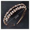crown,Crowns,tiaras, Tiaraprincess crownWedding Tiara Princess Bridal Headband Headwear Wedding Birthday Crown Headdress Pearl Rhinestones 2pcs Hair Clips for Women good-looking (Size : Gold)(Gold) view 4