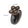 ARTSEWPLY 5-In-1 Rechargeable Shaver for Men LCD Display Electric Razor USB Charging Waterproof Self-Service Head Shaver for Convenient Grooming view 2