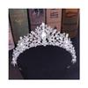 crown,Crowns,tiaras, Tiaraprincess crownWedding Tiara Princess Handmade Cute Pink Beads Crown Bride Hair Jewelry Wedding Tiaras Diadem Headdress Headpieces (Metal color : Silver Pink)(Silver White) view 2