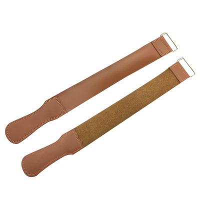 TOGEVAL 2pcs Leather Sharpening Cloth Set Cowhide Strop for Straight Polishing for Barbers Woodworking Tools