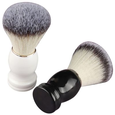 BATHVEVE 2pcs Shaving Brush Handle Soft Bristles for Gentle Beard Care for Home and Barber Use Lightweight and Beard Grooming Tools