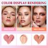 3 Colors Blush Stick,Solid Cream Blush,Multi-Use Highlighter Blush Stick for Cheeks,Lips and Eye,High Pigmented Blush Makeup Stick Set C view 2