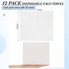 12 Pack/600 Counts XL Disposable Face Towels Bulk 10"x12" Soft & Thick Pure Cotton Facial Cleansing Cloths Towelette for Makeup Removing, Sensitive Skin Care, Dry Wipe Using view 2