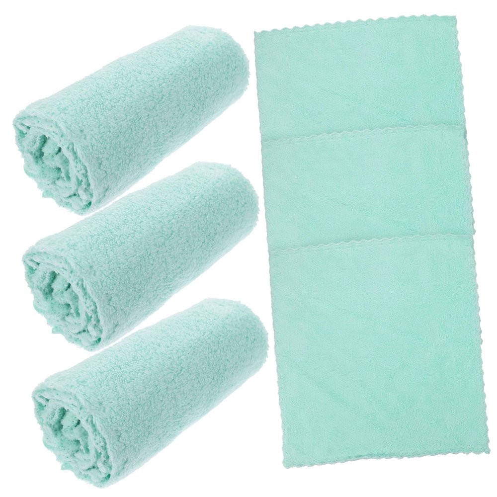 Beavorty 6pcs Luxury Face Towels Coral Face Wash Cloths Makeup Remover Bath Camping Soft Absorbent