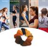 Fashion Large Scrunchies Soft Thick Hair Ties No Slip Ponytail Holders For Women Full Moon Black Goth Gothic Crow Raven Bird view 3