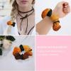 Fashion Large Scrunchies Soft Thick Hair Ties No Slip Ponytail Holders For Women Full Moon Black Goth Gothic Crow Raven Bird view 4