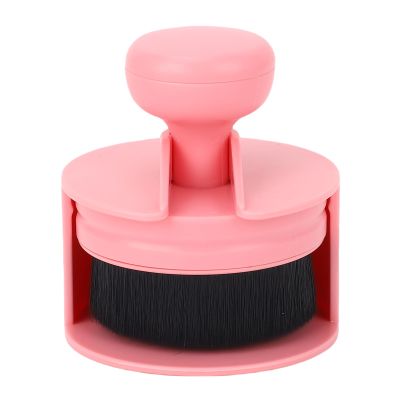 BTSEURY Nail Dust Brush with Round Handle, Flat Head Soft, Professional Fluffy Nail Art Cleaning Brush for Salon or Home Manicure, Multipurpose for Makeup and Dust Removal (PINK)