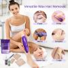 BLITZWAX Lavender Hard Wax Beads for Hair Removal with 120 Wooden Wax Sticks Painless Wax for Sensitive Skin, Face, Full Body, Bikini At Home Waxing Beans for Women Men view 3