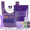 BLITZWAX 3.5lbs Hard Wax Beads for Hair Removal Lavender Waxing Beads for Sensitive Skin, Face, Eyebrows, Brazilian, Legs and Bikini - with 2 Silicone Sticks and 2 Oils for Home and Salon Use view 1