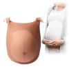 SooTTBE Artificial Silicone Pregnant Belly Lifelike Skin Baby Bump Skin Soft Lifelike Belly for Actor Performance Maternity,Color 2,M view 1