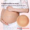 SooTTBE Artificial Silicone Pregnant Belly Lifelike Skin Baby Bump Skin Soft Lifelike Belly for Actor Performance Maternity,Color 2,M view 4