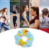 Women's Large Scrunchies For Thick Hair, Fashion Gentle Ponytail Holders Yellow Rubber Ducks Bubbles view 3
