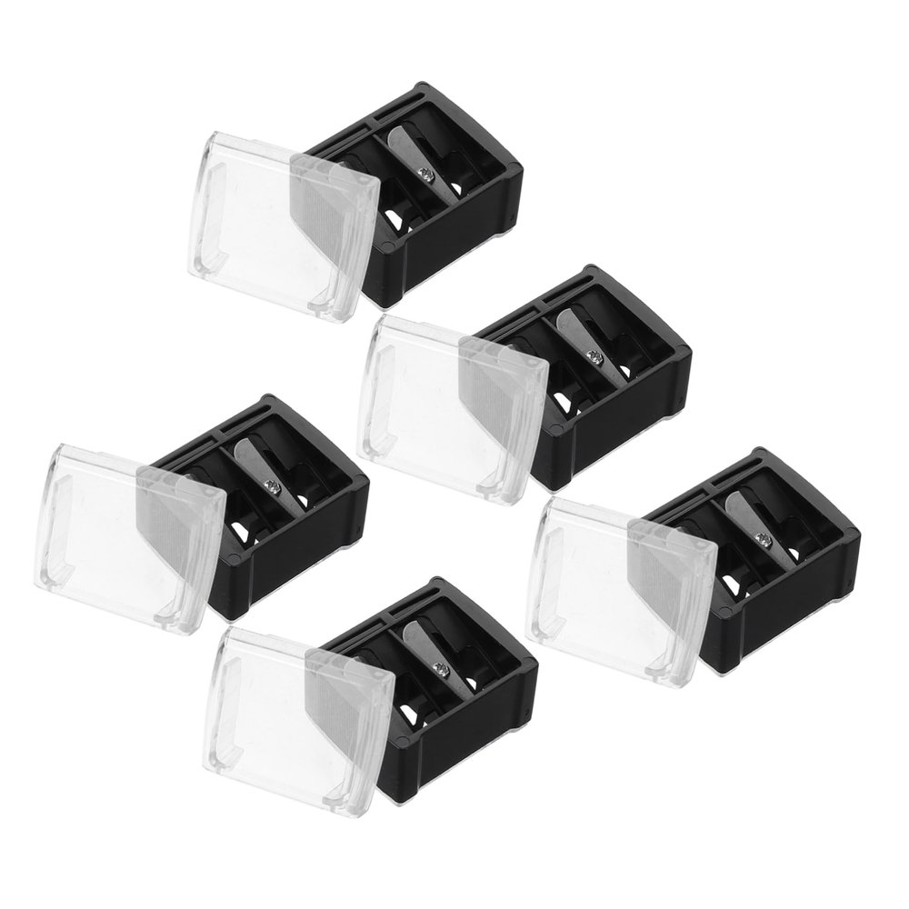 GALPADA 5pcs Dual Pencil Sharpener for Makeup Portable Manual Cosmetic Sharpener for Eyeliner and Lip Liners Efficient Design for Home Travel and Office Use