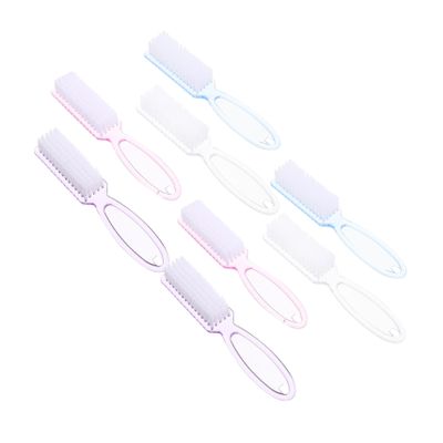 CALLARON 8Pcs Nail Cleaning Brush Set Straight Handle Fingernail Scrubbing Tool for Manicure for Home Nail Care and Grooming