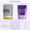 BLITZWAX Lavender Hard Wax Beads and 1.3lbs Cream Waxing Beans for Hair Removal Painless Wax for Sensitive Skin, Face, Full Body, Bikini At Home Waxing Beads for Women Men view 4