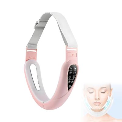 4 in 1 Massager for Face, Facial Sculpting Device for Double Chin, 5 Modes & 15 Intensities, Tightens Jawline, Reduces Sagging Skin(Pink)