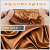 10.6 Inches Adjustable Satin Hair Bonnet for Sleeping | Elastic Non-Slip Reusable Shower Hair Caps for Women | Double Layers Shower Cap for Women | Satin Silk Bonnet for Curly Hairs (Khaki & Green) view 3