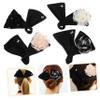 Beaupretty 4pcs Lazy Hair Bun Makers Decorative Flower for Women Soft Fabric Easy to Use Bun Accessories for Daily Wear Black White Apricot view 1