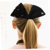 Beaupretty 4pcs Lazy Hair Bun Makers Decorative Flower for Women Soft Fabric Easy to Use Bun Accessories for Daily Wear Black White Apricot view 2