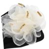 Beaupretty 4pcs Lazy Hair Bun Makers Decorative Flower for Women Soft Fabric Easy to Use Bun Accessories for Daily Wear Black White Apricot view 3