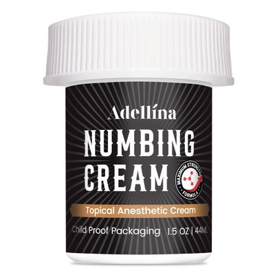 Adellina Numbing Cream Maximum Strength: Long Lasting Extra Relief with Arnica and Emu Oil 1.5oz/ 44ml