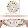 2 Pcs Satin Hair Bonnet for Sleeping | Elastic and Reusable Shower Hair Caps | Butterfly Printed Hat Shower Cap for Women, Bonnet for Curly Hair | Satin Silk Cap for Sleeping Women, (9.4) Beige view 2