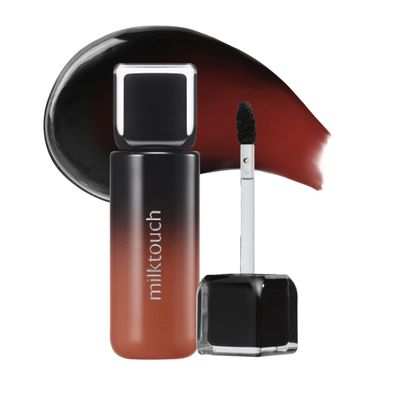 MILKTOUCH Black Peel Off Lip Tattoo - Long-Lasting Matte Lip, Waterproof & Transfer-Proof, Highly Pigmented, Stay-On-All-Day Lip Tint Stain| Stocking Stuffers for Women (4.5g) #05 Black Fig