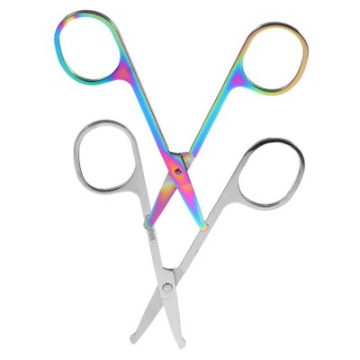 ARTSEWPLY 2pcs Facial Hair Scissors Nose Hair Clippers Lightweight for Travel for Friends