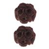 GANAZONO 2Pcs Flower Design Ponytail Chignon Hair Bun Clips for Women Synthetic Updo Accessories Deep Easy to Wear Hair Decoration for Special Occasions view 1
