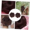 GANAZONO 2Pcs Flower Design Ponytail Chignon Hair Bun Clips for Women Synthetic Updo Accessories Deep Easy to Wear Hair Decoration for Special Occasions view 4