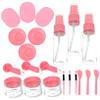 Vaguelly Facial Mask Tool Set Diy Beauty Mask Mixing Bowl Stick Reusable Skincare Kit Pink Easy to Clean Carry view 1