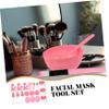 Vaguelly Facial Mask Tool Set Diy Beauty Mask Mixing Bowl Stick Reusable Skincare Kit Pink Easy to Clean Carry view 4