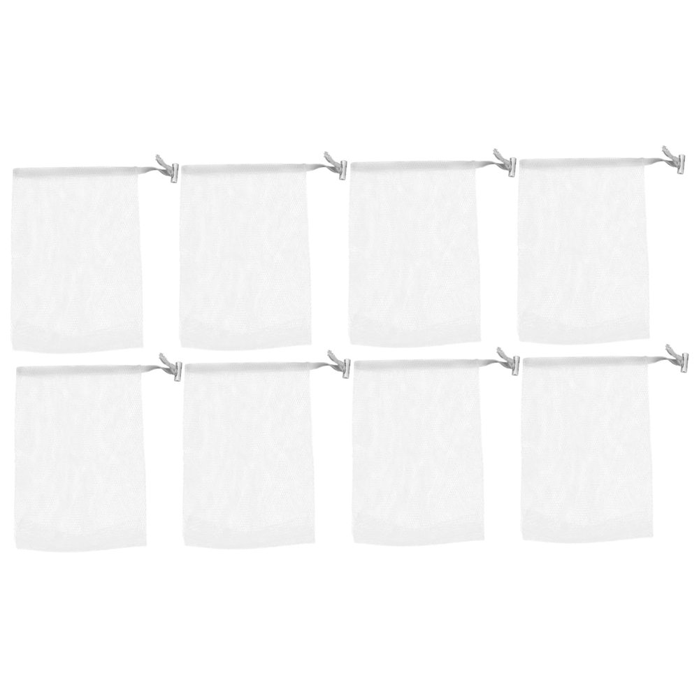 Face Cleaning Foaming Nets Cloth Soap Mesh Bags 8pcs for Travel