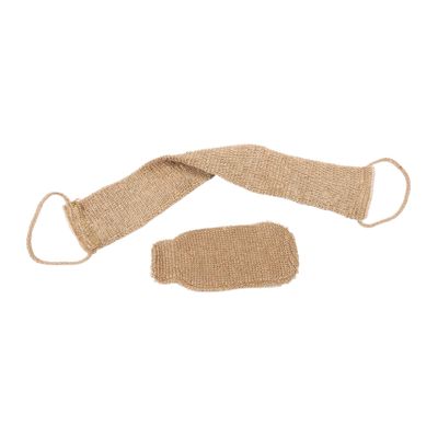 HAKIDZEL 2pcs Back Loofah Strap Exfoliating Gloves Body Brush Set Shower Mitts for Men Women