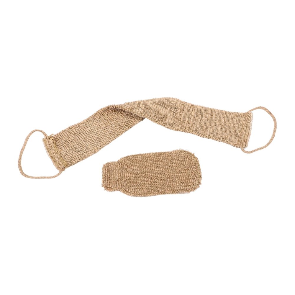 HAKIDZEL 2pcs Back Loofah Strap Exfoliating Gloves Body Brush Set Shower Mitts for Men Women