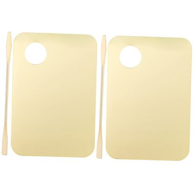 Ipetboom Acrylic Makeup Mixing Palette and Spatula Kit Lightweight Nail Blending Plates for Professional Cosmetic Foundation Application Durable and Portable Makeup Tools